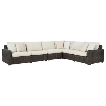 Ashley Kimora 4-Piece Outdoor Sectional in Beige, , large