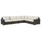 Ashley Kimora 4-Piece Outdoor Sectional in Beige, , large