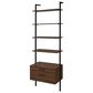 Coaster Owens 5-Shelf Storage Wall Bookcase in Walnut and Black, , large