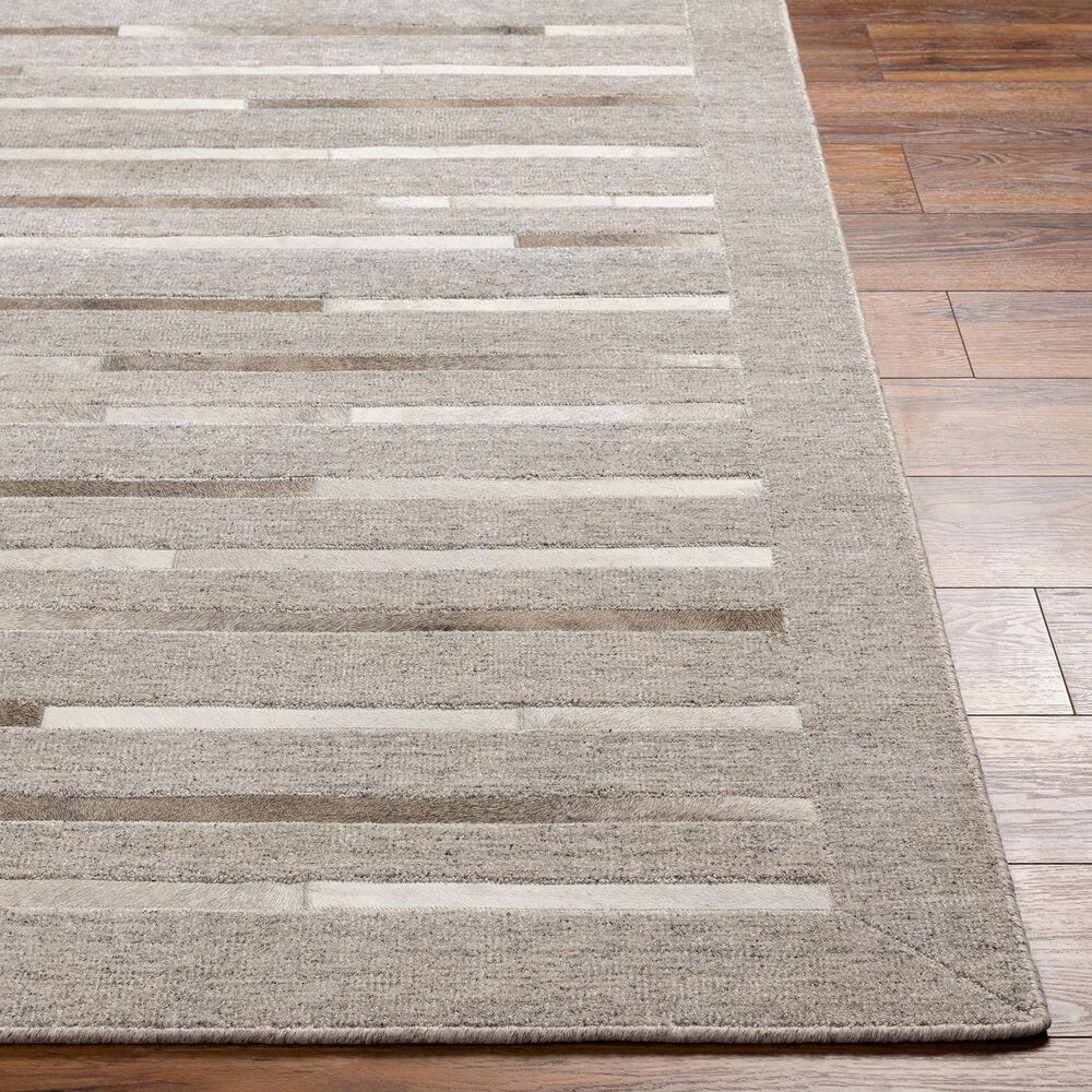 Surya Eloquent 10&#39; x 14&#39; Light Gray, Light Beige and Black Area Rug, , large