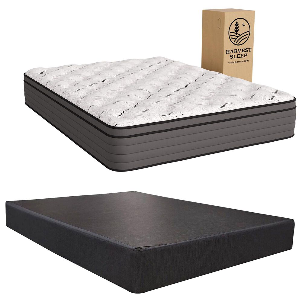 Harvest Sleep Lily Plush Euro Top Twin Mattress with High Profile Box Spring, , large