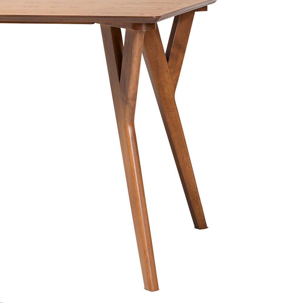 Baxton Studio Sahar Dining Table in Walnut Brown - Table Only, , large