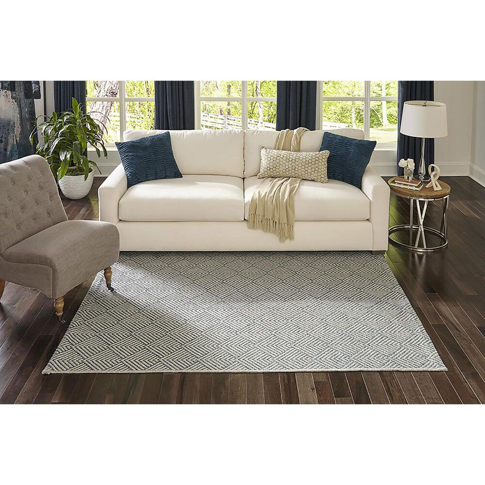 Momeni Como COM-3 4&#39; x 6&#39; Blue Area Performance Rug, , large