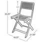 Hearth and Haven Hillside Outdoor Foldable Bistro Chair in Grey and Brown (Set of 2), , large