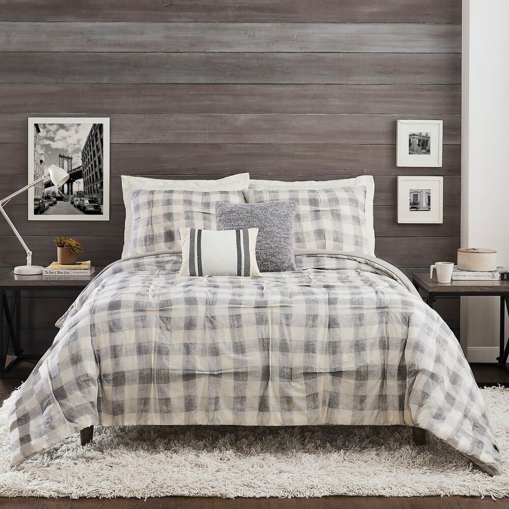 Peking Handicraft Maddie 5-Piece King Comforter Set in Gray, , large