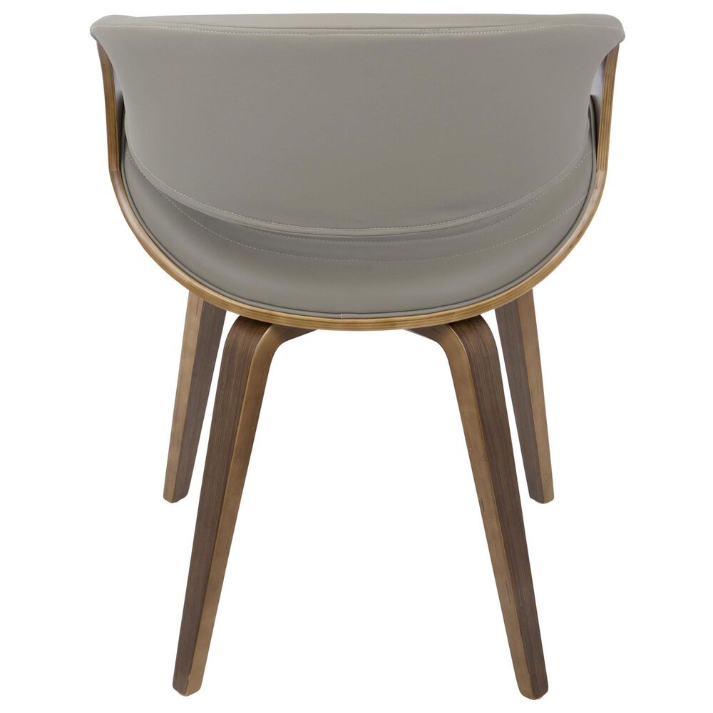 Lumisource Symphony Arm Chair with Pewter Grey Cushion in Walnut, , large