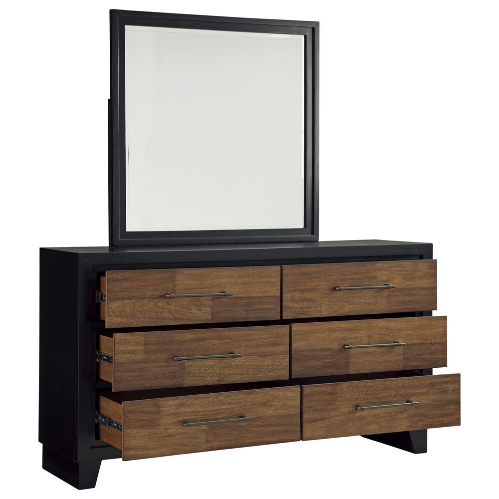 Ashley Kraeburn Dresser and Mirror in Black and Brown, , large