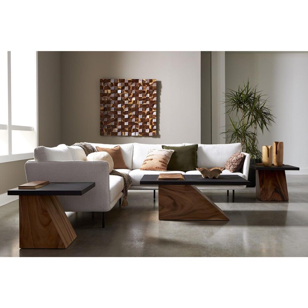 TimberHaus Slant Side Table in Natural and Black, , large
