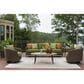 Ashley Horizon Hall Patio Oval Cocktail Table in Brown and Black, , large