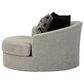 Signature Design by Ashley Megginson Oversized Round Swivel Chair in Storm, , large