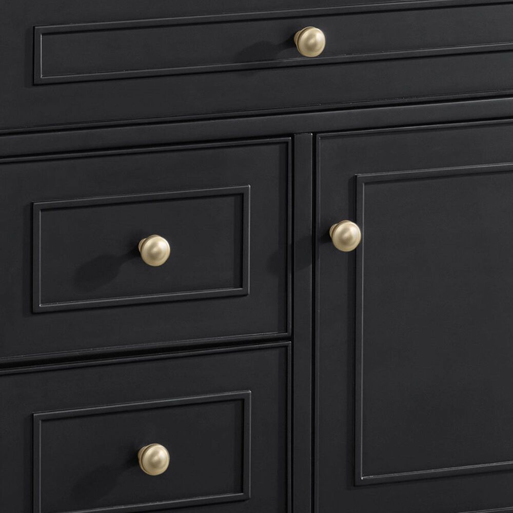 James Martin Vanities Lorelai 36&quot; Single Vanity in Black Onyx with 3 cm White Zeus Quartz Top, , large