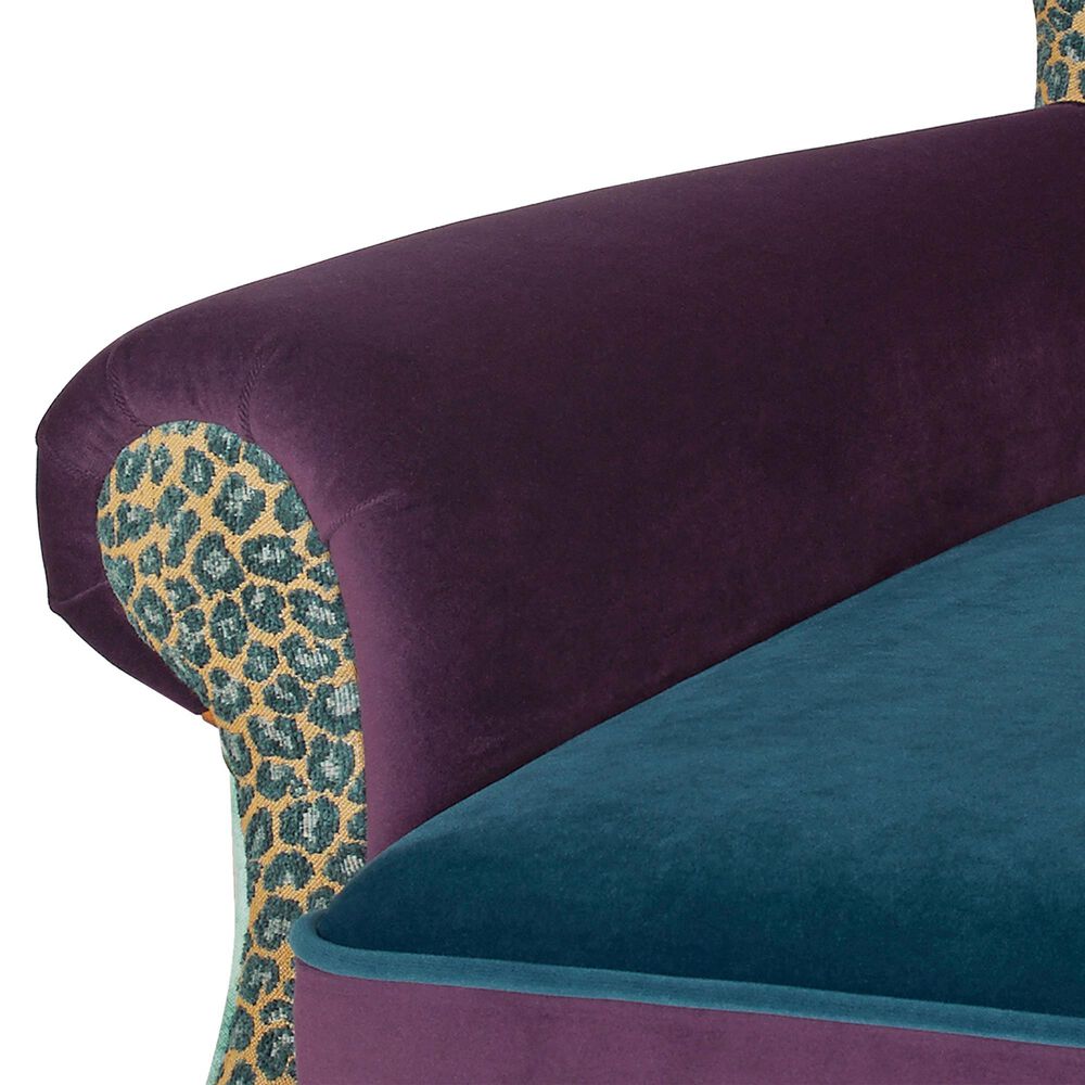 Jennifer Taylor Home Anya Arm Chair in Navy Blue, Purple, Red, Taupe and Green, , large