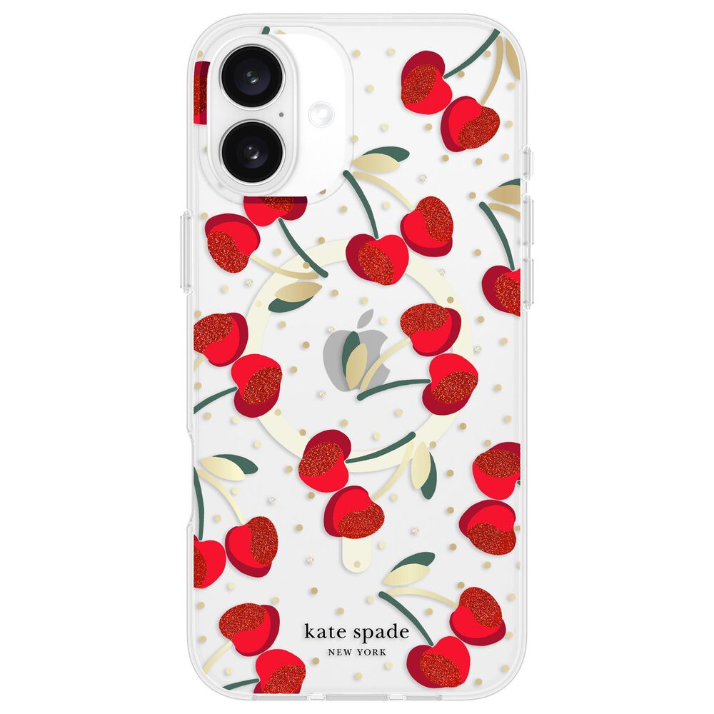 Kate Spade Protective MagSafe Case for iPhone 16 Plus in Cherry Dot, , large