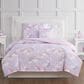 Pem America My World Rainbow Unicorn 4-Piece Full Comforter Set in Purple and Pink, , large