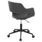 Lumisource Margarite Task Chair with Grey Faux Leather Cushion in Black, , large