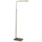 Adesso Reader LED Floor Lamp in Antique Brass and Brown, , large