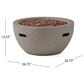 Hearth and Haven Outdoor Bowl-Shaped Propane Fire Pit with 40,000 BTU Output in Light Gray, , large