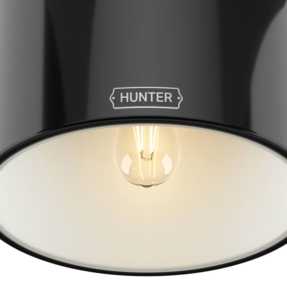 Hunter Cranbrook Low Profile 52&quot; Ceiling Fan with Light in Gloss Black, , large