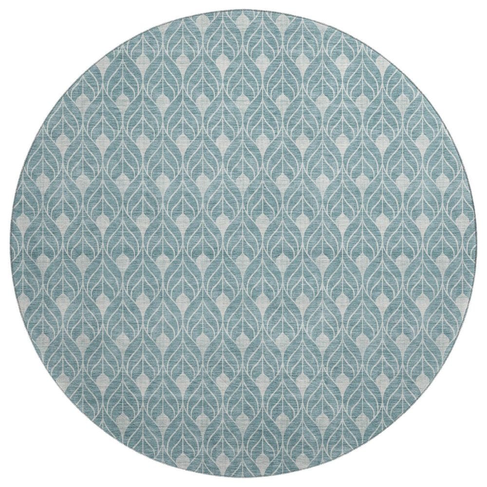 Dalyn Rug Company The Reserve TR10 Teal 8" Round Indoor/Outdoor Area Rug, , large
