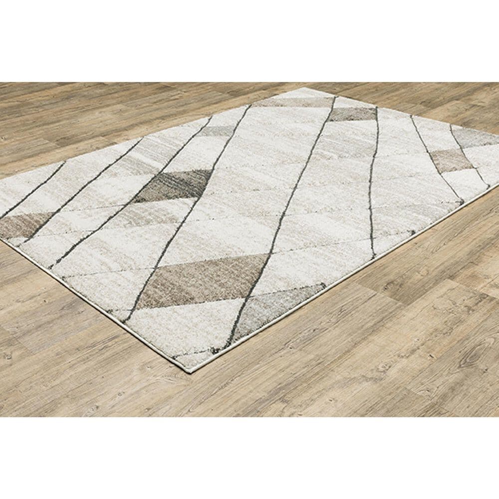 Oriental Weavers Cambria Geo Lattice 9&#39;10&quot; x 12&#39;10&quot; Beige Area Rug, , large