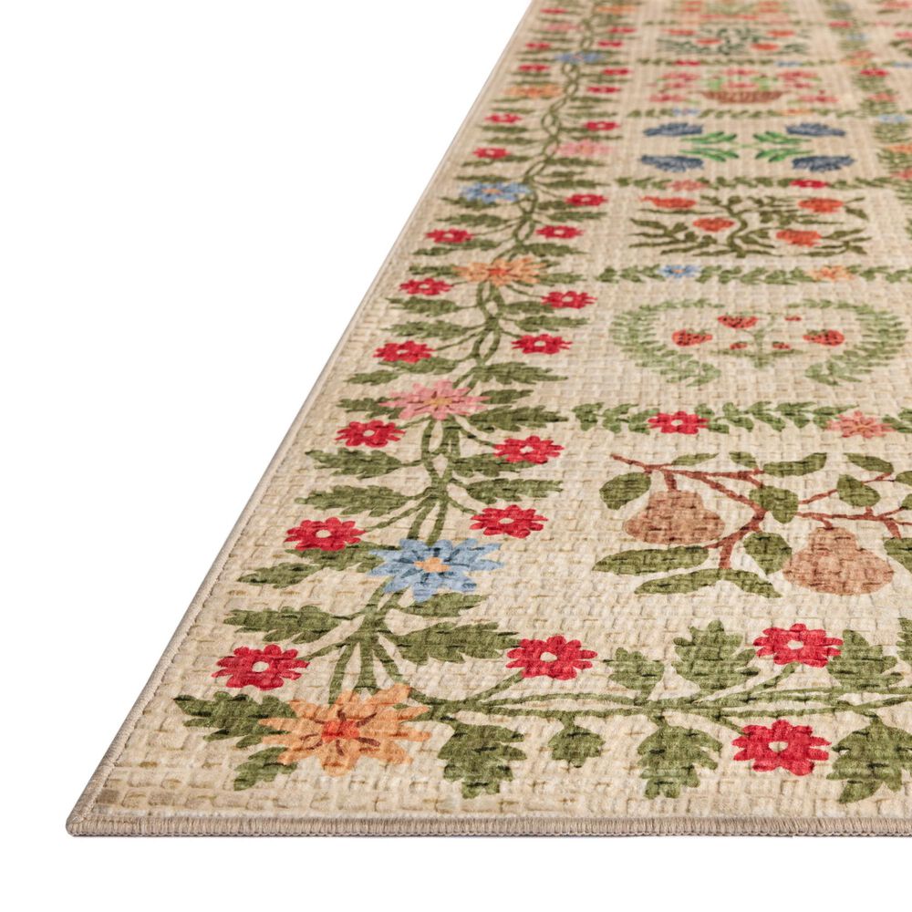 Rifle Paper Co. x Loloi Orchard Beige and Multicolor 3'6" x 5'6" Area Rug, , large