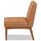Baxton Studio Sanford Side Chair with Tan Cushion in Walnut Brown, , large