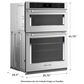 KitchenAid 27" Electric Microwave Wall Oven Combo with Air Fry Mode in Stainless Steel, , large