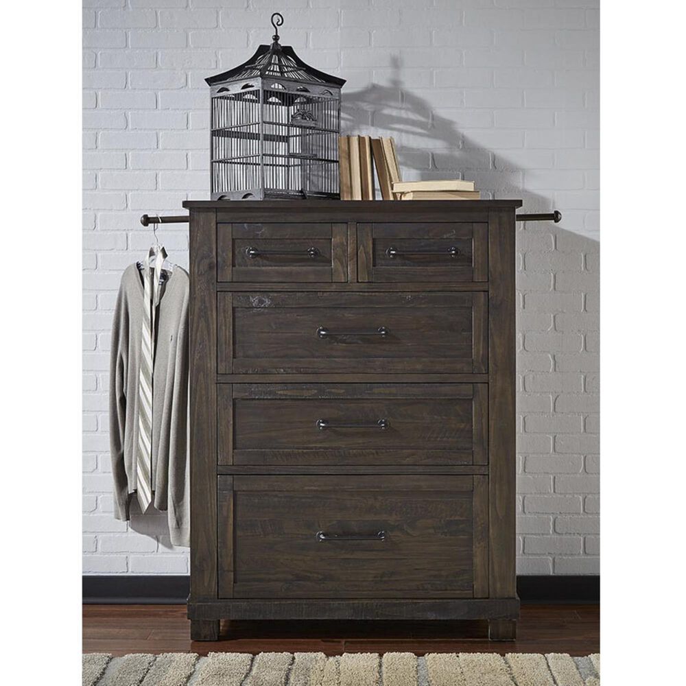 A-America Sun Valley 5 Drawer Chest in Charcoal, , large