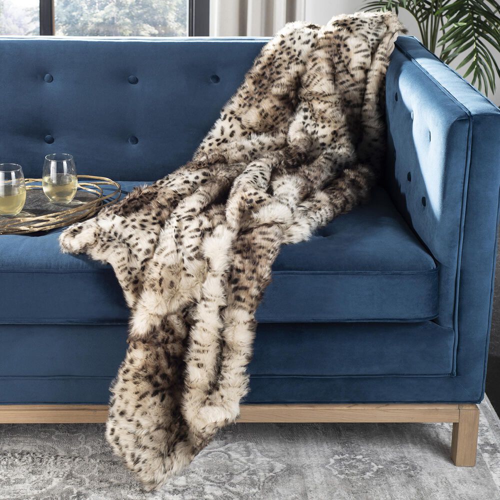 Safavieh Leopardis Throw in Brown and Black, , large