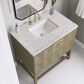 James Martin Vanities Emmeline 36" Single Bathroom Vanity in Pebble Oak with 3 cm Eternal Jasmine Pearl Quartz Top and Rectangular Sink, , large