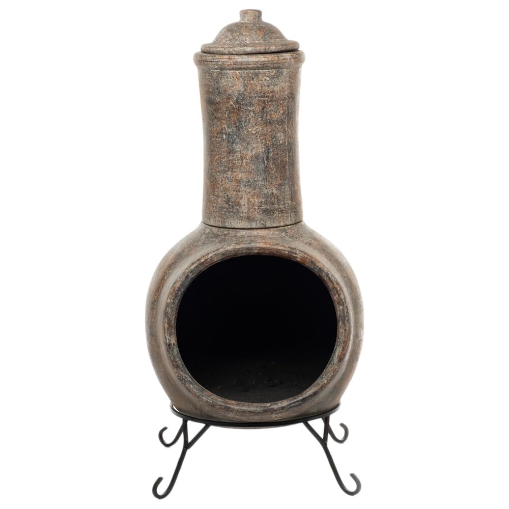 Alfresco Home Jumbo Plain Chiminea in Wood, , large