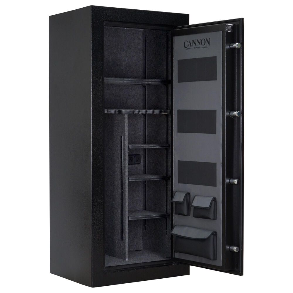 Cannon Force Series 34-Gun Fireproof Safe with Electronic Lock in Hammertone Black, , large