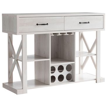 Furniture of America Mcneal Wine Cabinet in White Oak, , large