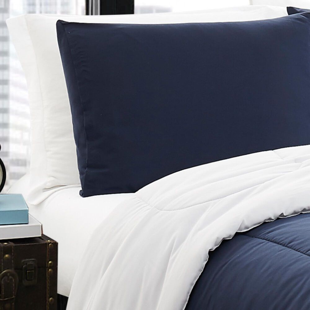 Pem America 2-Piece Twin Comforter Set in Grey and Navy, , large