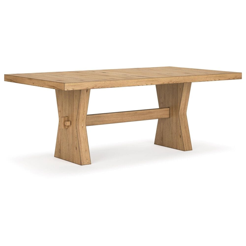 Millenium Galliden Trestle Dining Table in Brown, , large