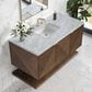 James Martin Vanities Marcello 48" Single Bathroom Vanity in Chestnut with 3 cm Carrara White Marble Top and Rectangular Sink, , large