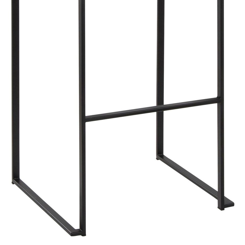 Lumisource Fuji Stackable Barstool with Black Faux Leather Cushion in Black &#40;Set of 2&#41;, , large