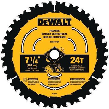 DeWALT 7 1/4" 24T Circular Saw Blade, , large
