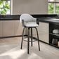 Blue River Daxton 26" Swivel Counter Stool in Gray/Black, , large