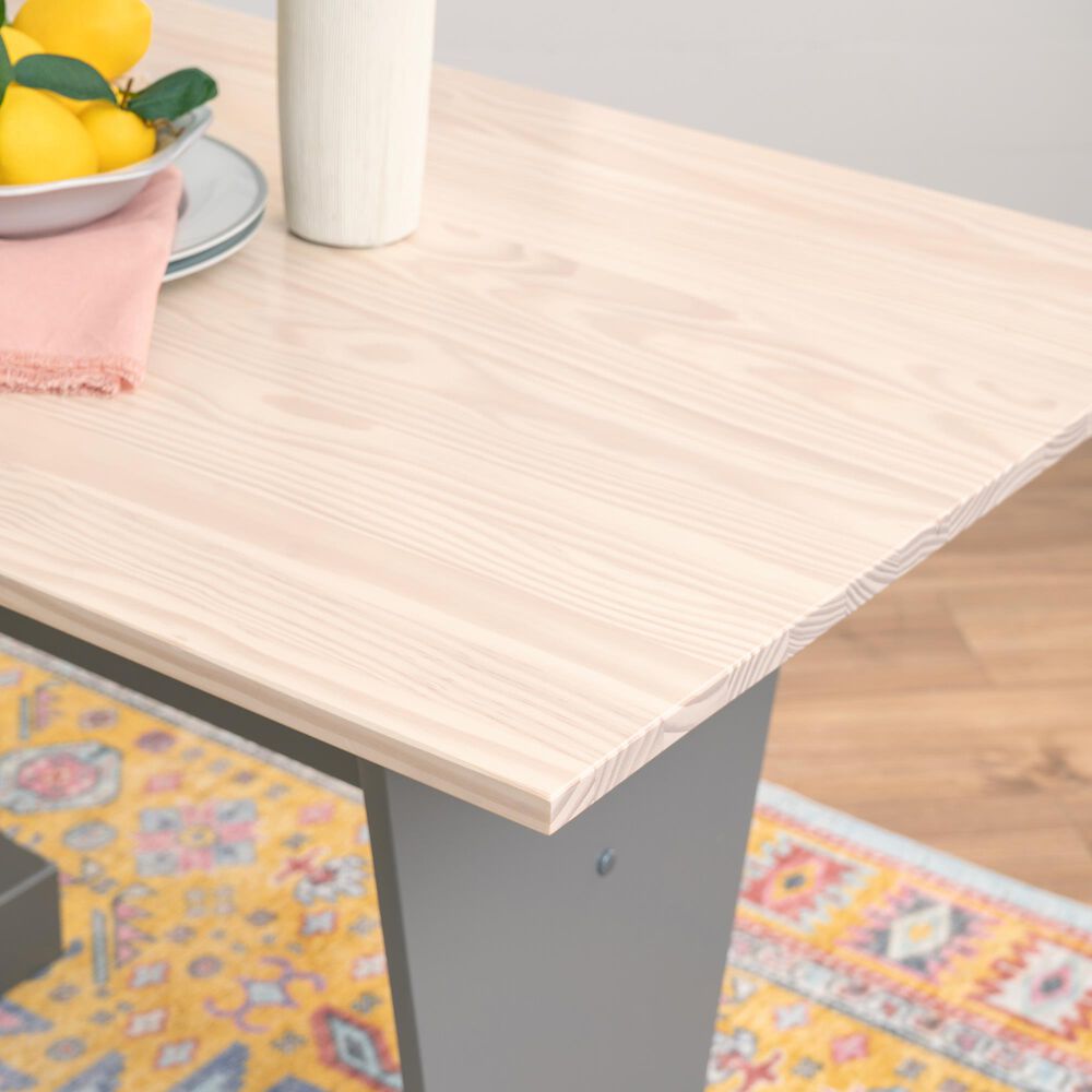 Linon Home Decor Tobin Dining Table in Grey and Maple - Table Only, , large