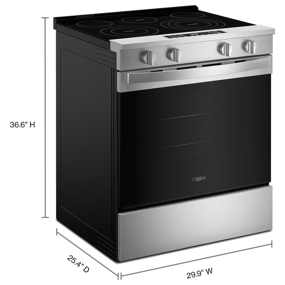 Whirlpool 30" Smart Electric Range with Air Cooking Technology in Fingerprint Resistant Stainless Steel, , large