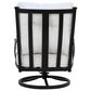 GatherCraft Seville Patio Club Swivel Chair with Cushion in Medora Ivory, , large