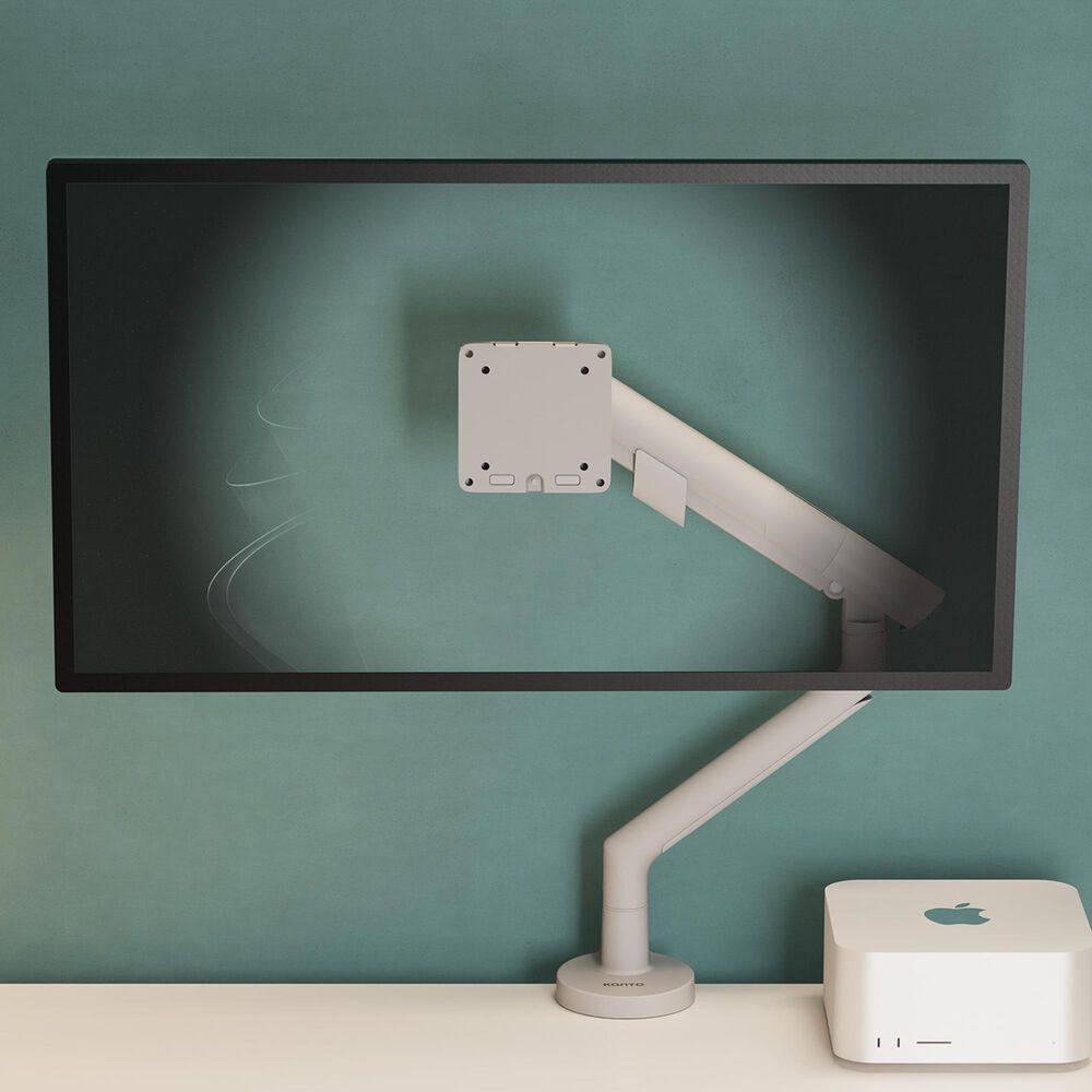 Kanto Single Monitor Desk Mount for 17" - 40" Displays in White, , large