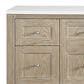 James Martin Vanities Breckenridge 60" Single Bathroom Vanity in Whitewashed Oak with 3 cm White Zeus Quartz Top and Rectangular Sink, , large