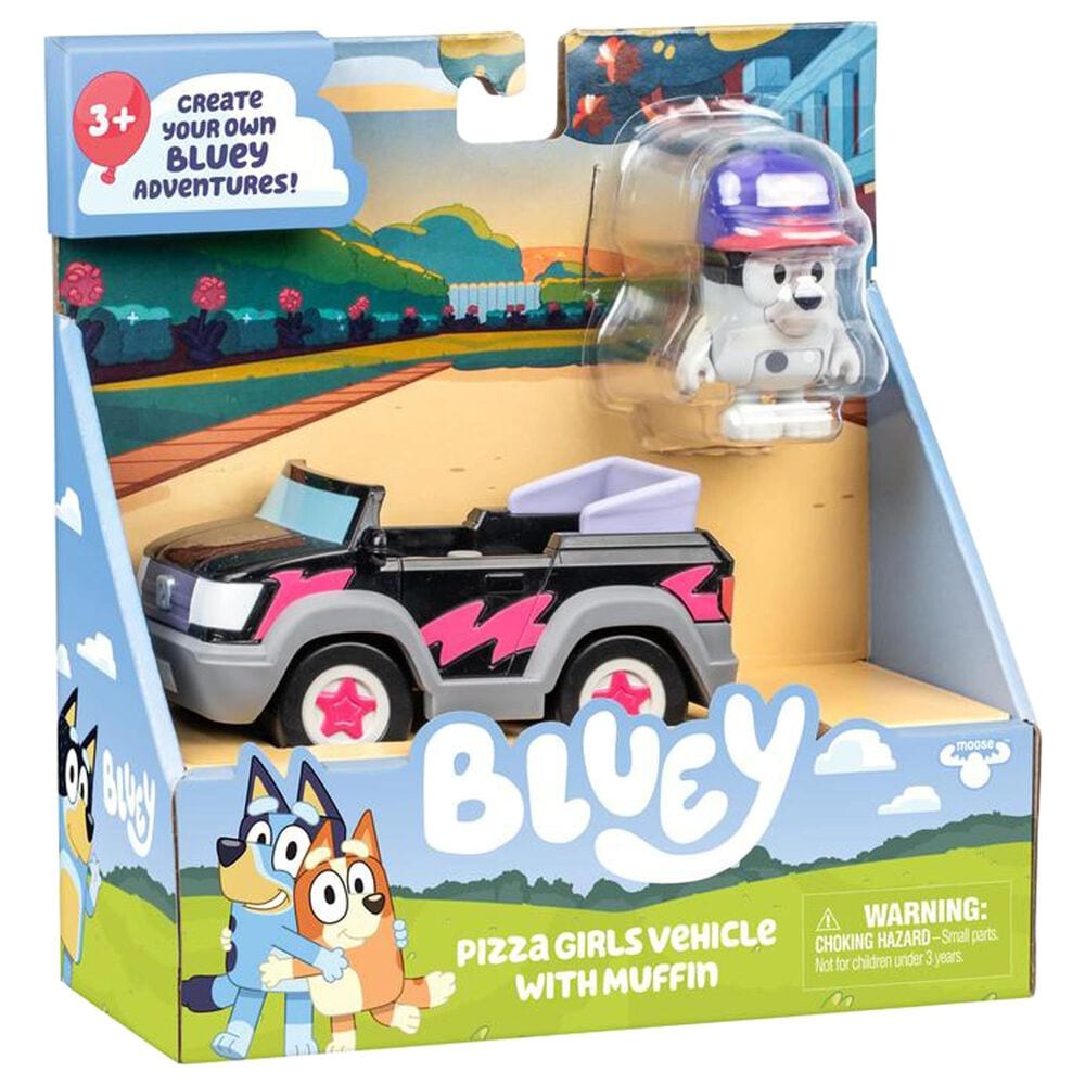 Bluey Pizza Girl Muffin Toy Vehicle in Multicolor, , large