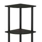 HOMLUX Turn-N-Tube 3-Tier Corner Bookshelf in Espresso and Black, , large