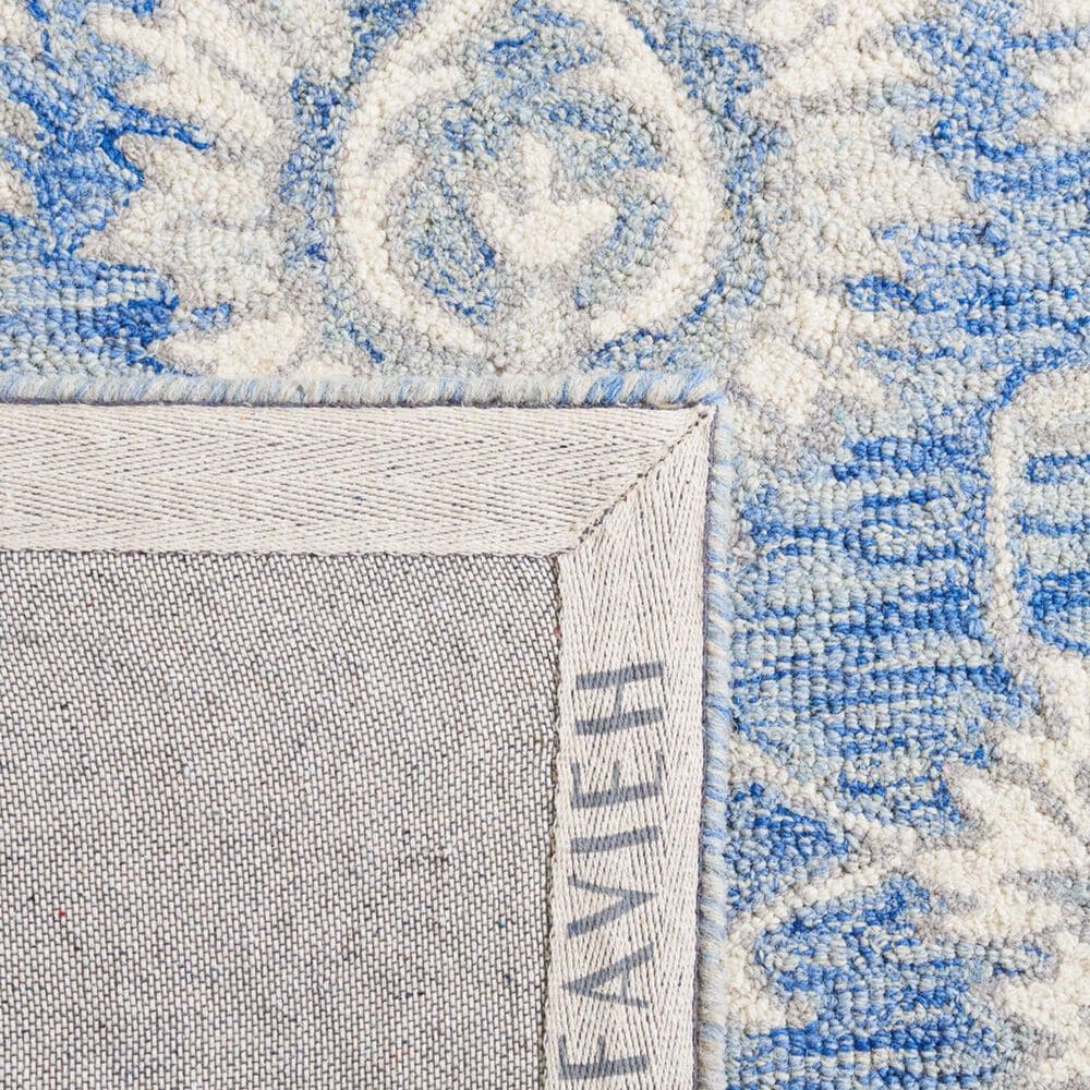 Safavieh Micro-Loop MLP536M 2&#39;3&quot; x 7&#39; Blue and Ivory Runner, , large