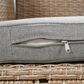 HOMLUX 5-Piece Outdoor Conversation Set with 2 Extendable Side Tables and Brown Rattan in Light Gray, , large