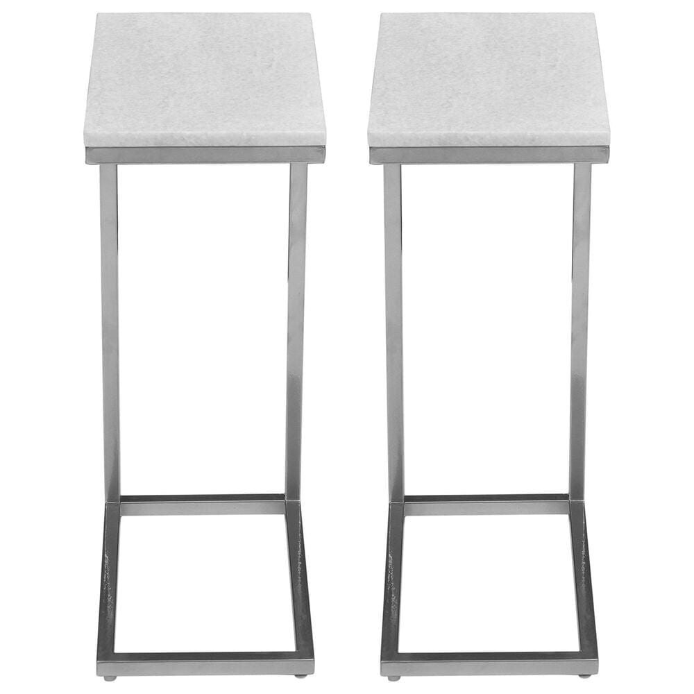 Jofran Aurora C-Table in Bianco White &#40;Set of 2&#41;, , large
