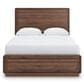 Ashley Fortlorn Queen Bed with Two Nightstands in Walnut Brown, , large